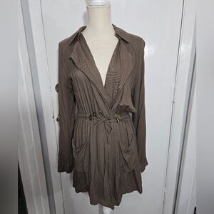 Cato utility jacket in taupe/brown